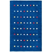 SAFAVIEH Kids Colorful Polka Dots Area Rug, Navy, 9' x 12'
