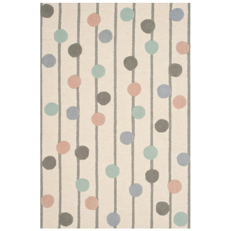 Safavieh Safavieh Kids Multi Stripe 3 x 5 Ivory/Multi Indoor Abstract Kids Handcrafted Throw Rug Safavieh Safavieh Kids Multi Stripe 3 x 5 Ivory/Multi Indoor Abstract Kids Handcrafted Throw Rug