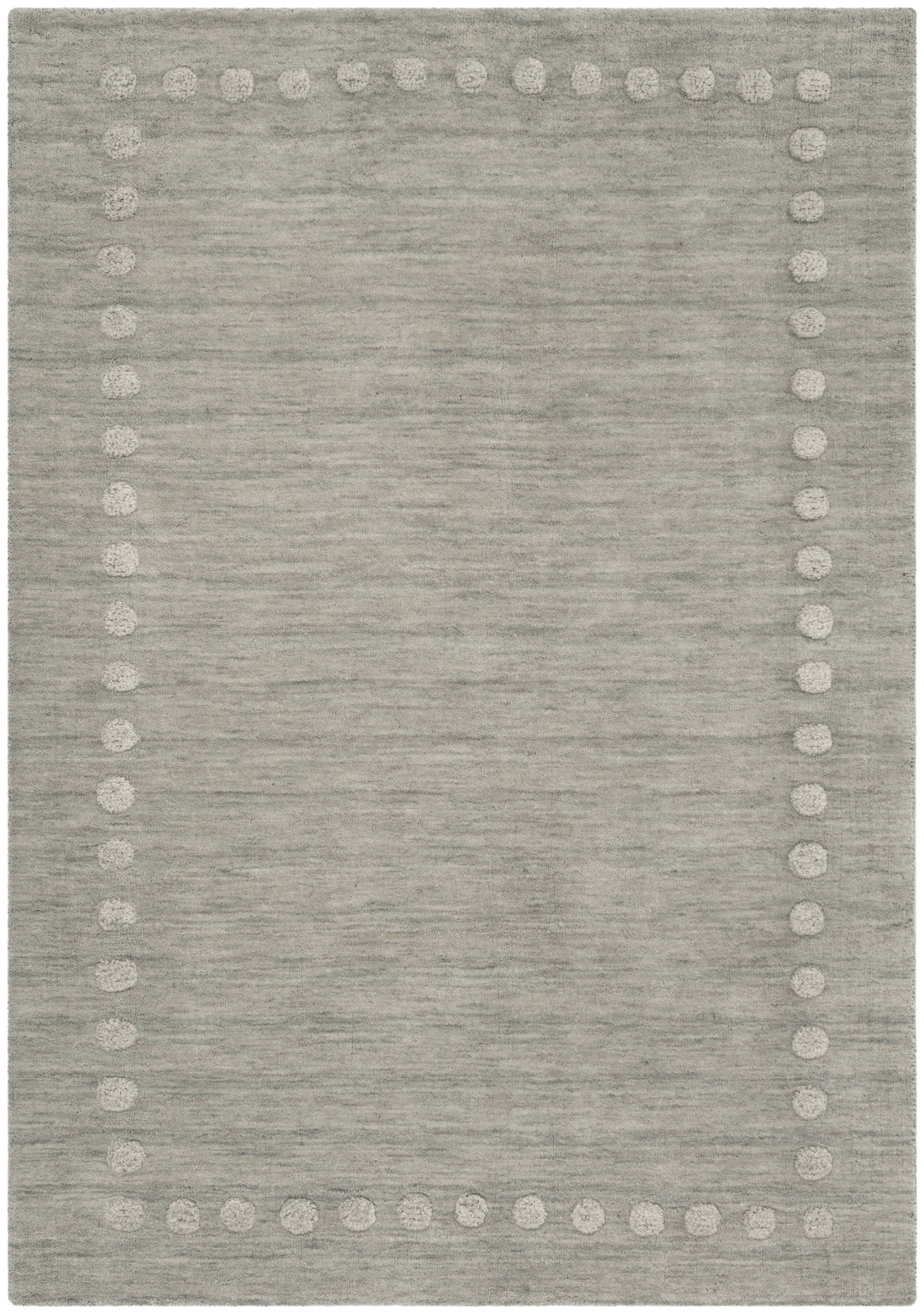 SAFAVIEH Kids Dotted Border Area Rug, Grey, 2' x 3'