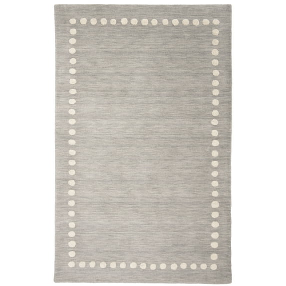 SAFAVIEH Kids Dotted Border Area Rug, Grey, 9' x 12'