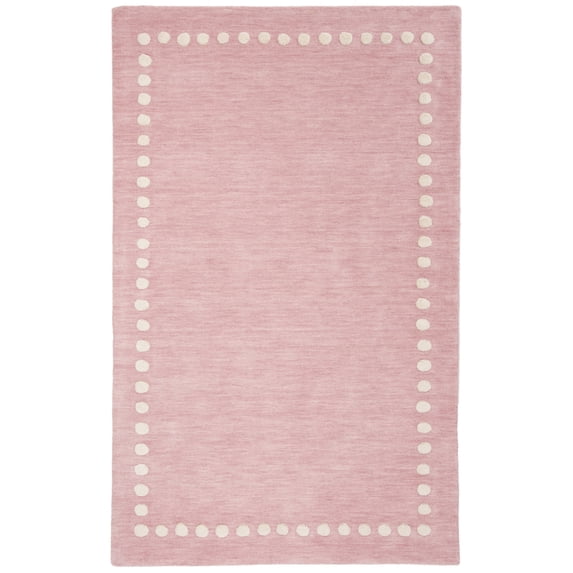 SAFAVIEH Kids Dotted Border Area Rug, Pink, 10' x 14'