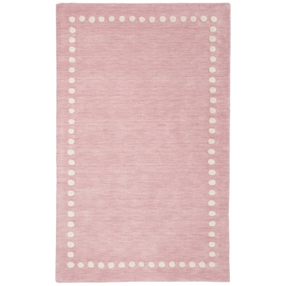 SAFAVIEH Kids Dotted Border Runner Rug, Pink, 2'6" x 6'