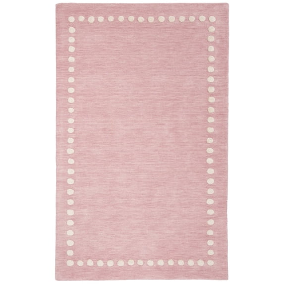 SAFAVIEH Kids Dotted Border Runner Rug, Pink, 2'6" x 6'