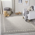thumbnail image 1 of SAFAVIEH Kids Fiona Solid Bordered Wool Area Rug, Grey, 5' x 8', 1 of 7