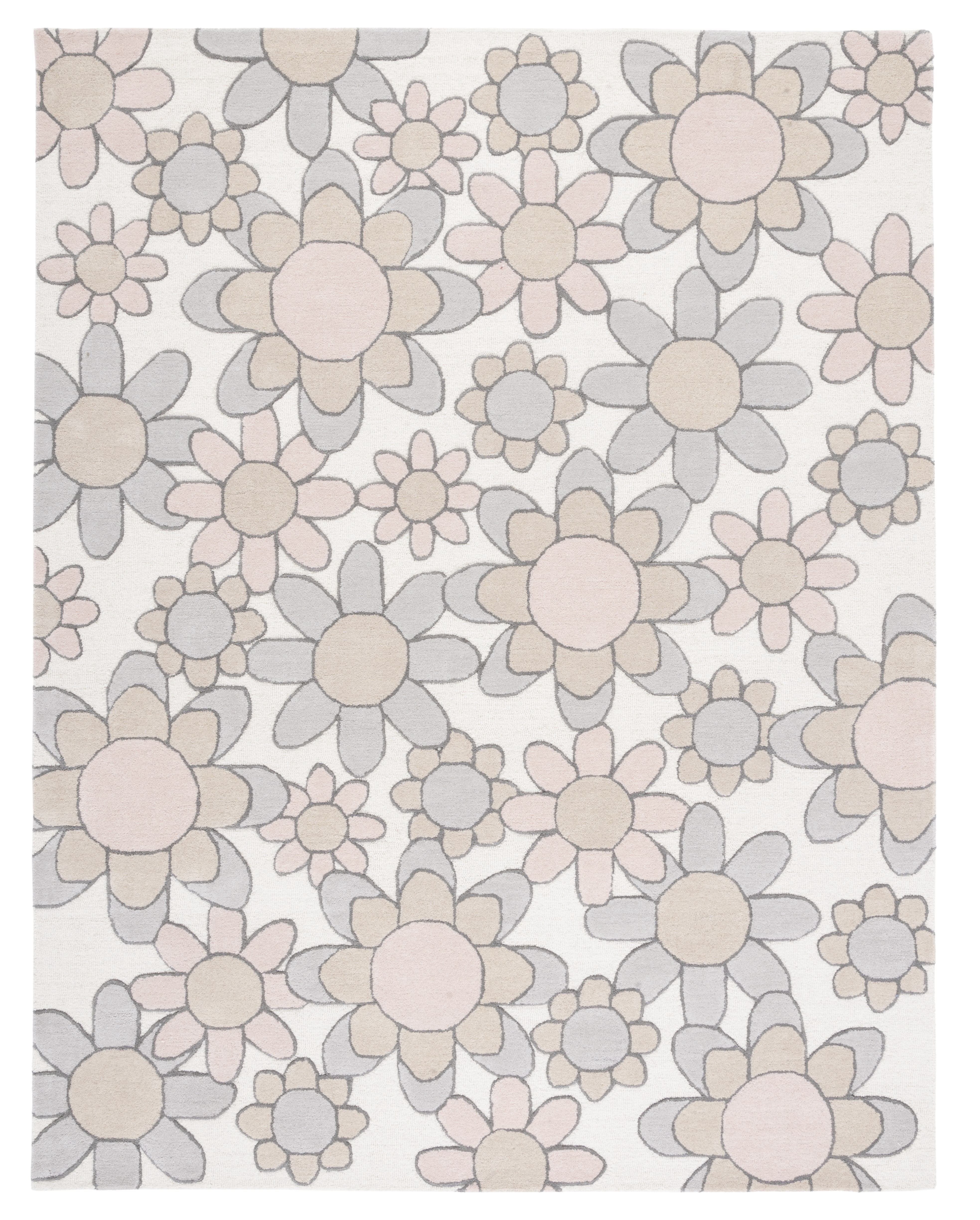 SAFAVIEH Kids Floral Flower Bursts Area Rug, Ivory/Pink, 8' x 10'