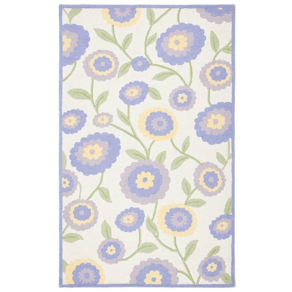 SAFAVIEH Kids Floral Flowers Area Rug, Lavander/Ivory, 5' x 8'