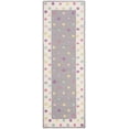 thumbnail image 1 of SAFAVIEH Kids Fredrick Polka Dots Wool Runner Rug, Grey/Multi, 2'6" x 8', 1 of 7