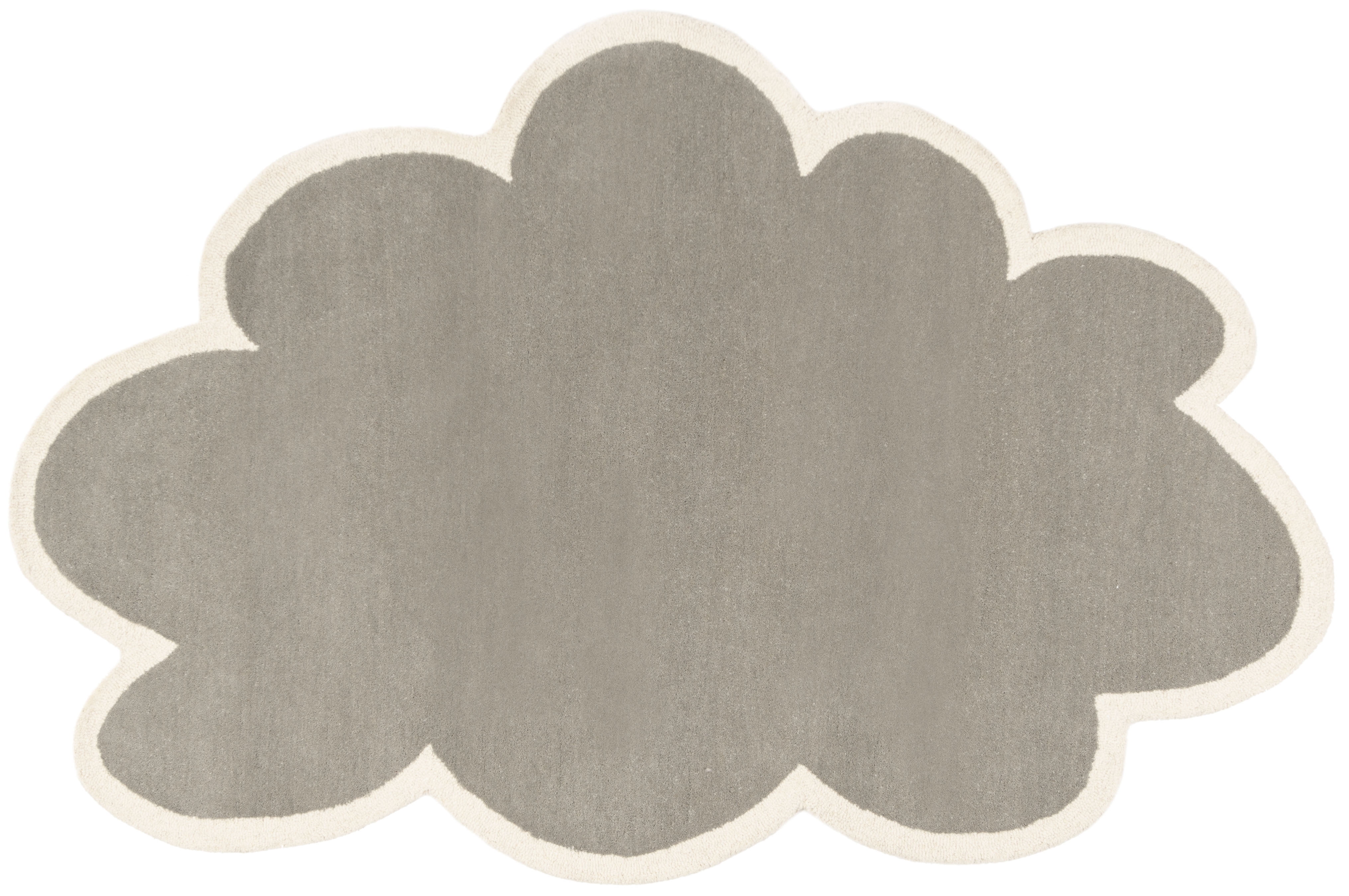 SAFAVIEH Kids Gladys Cloud Shape Wool Area Rug, Grey/Ivory, 4' x 6 ...