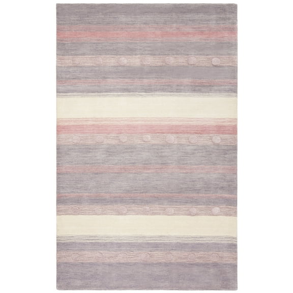 SAFAVIEH Kids Dots Gradient Striped Area Rug, Light Purple/Ivory, 8' x 10'