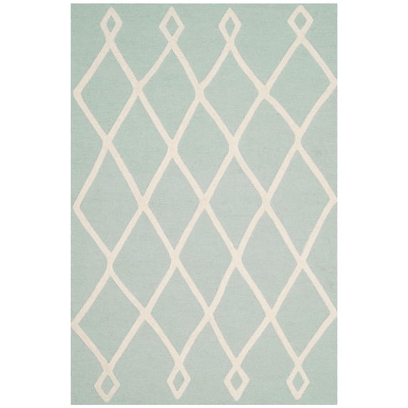 SAFAVIEH Kids Moroccan Wool Area Rug, Mint/Ivory, 3' x 5'