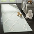 thumbnail image 1 of SAFAVIEH Kids Moroccan Wool Runner Rug, Mint/Ivory, 2'6" x 8', 1 of 6