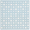 thumbnail image 1 of SAFAVIEH Kids Neutral Polka Dots Area Rug, Blue/Ivory, 5' x 5' Square, 1 of 8