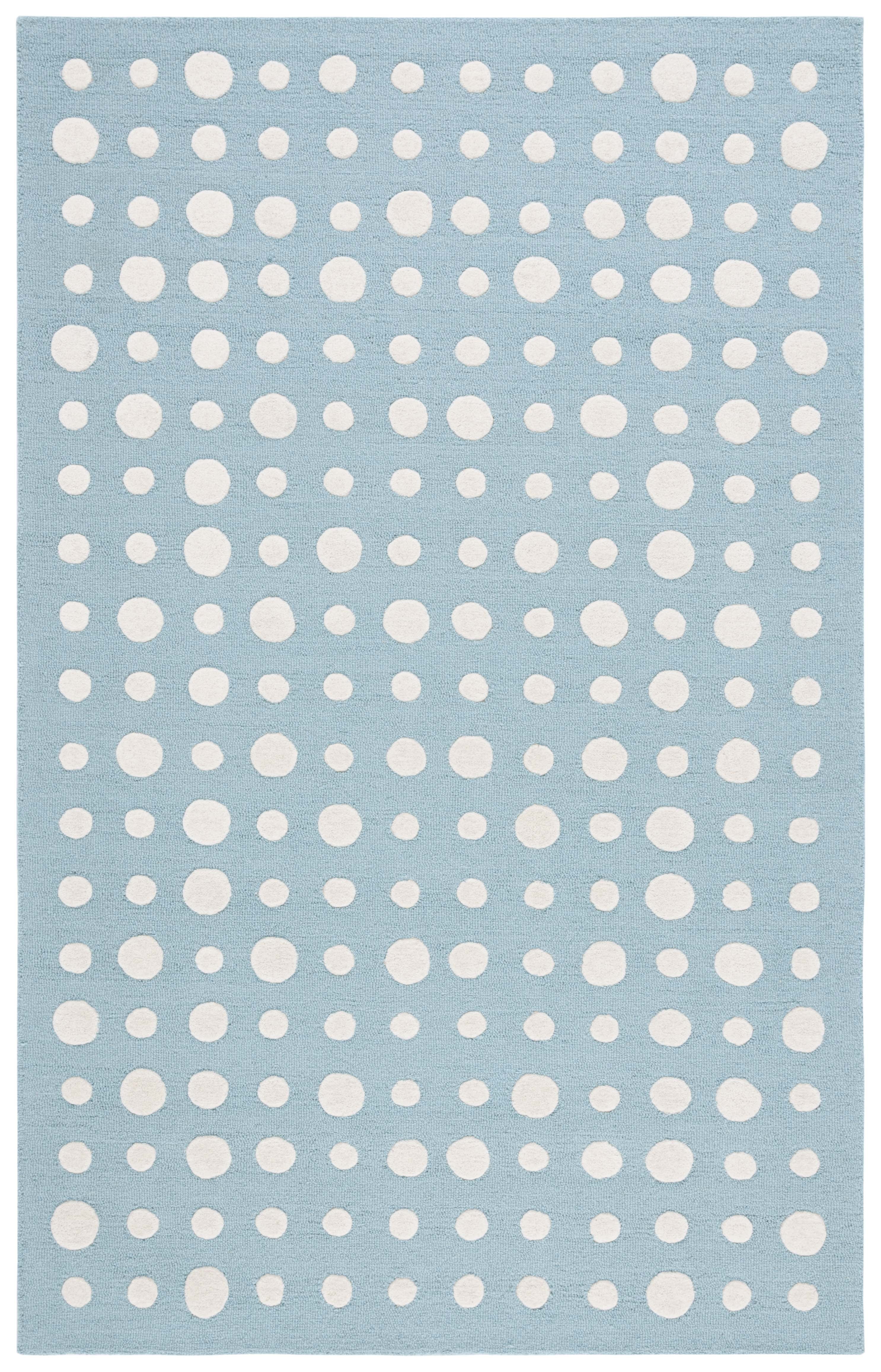 SAFAVIEH Kids Neutral Polka Dots Area Rug, Blue/Ivory, 8' x 10 ...