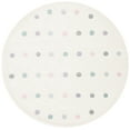 thumbnail image 1 of SAFAVIEH Kids Neutral Polka Dots Area Rug, Ivory, 5' x 5' Round, 1 of 10