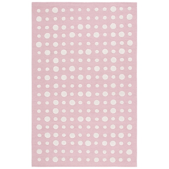 SAFAVIEH Kids Neutral Polka Dots Area Rug, Pink/Ivory, 3' x 5'