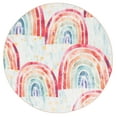 thumbnail image 1 of SAFAVIEH Kids Playhouse Many Rainbows Machine Washable Area Rug, Blue/Ivory, 6'7" x 6'7" Round, 1 of 8