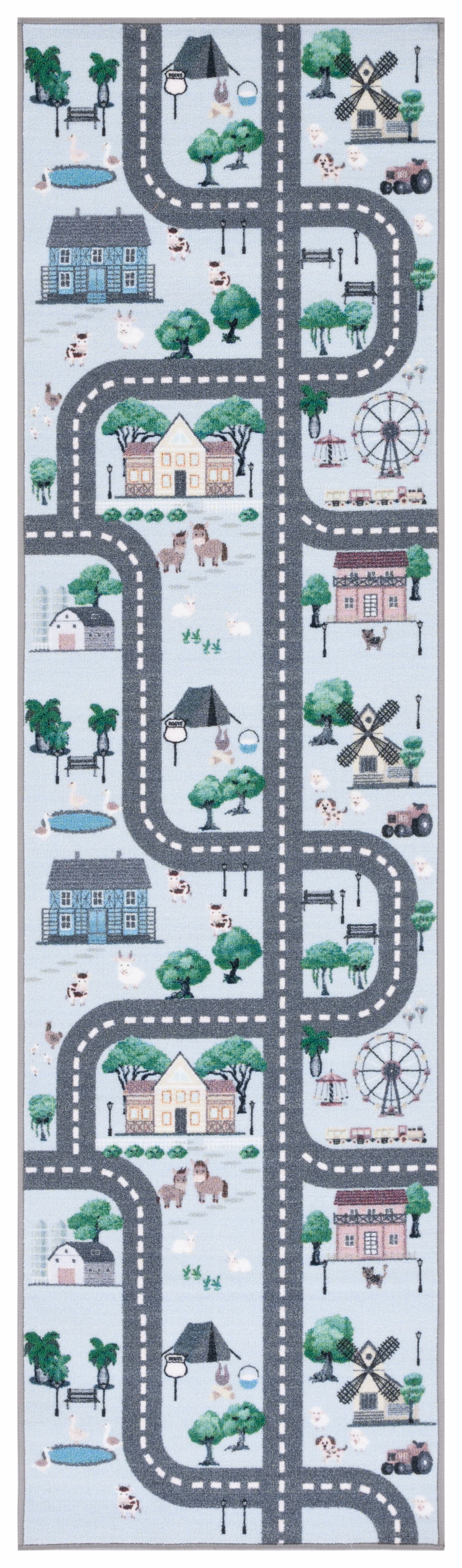 Playhouse Rug SAFAVIEH Kids Playhouse Ranch Crossroads Machine Washable Runner Rug ...