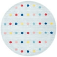 thumbnail image 1 of SAFAVIEH Kids Polka Dots Stripes Area Rug, Grey, 5' x 5' Round, 1 of 7