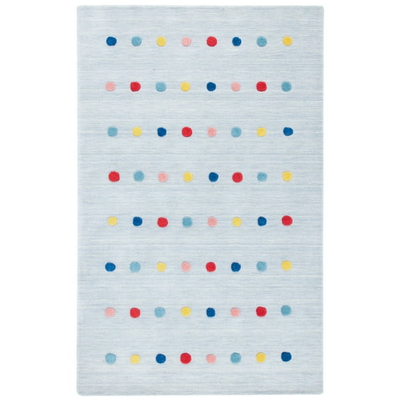 SAFAVIEH Kids Polka Dots Stripes Area Rug, Grey, 5' x 8'