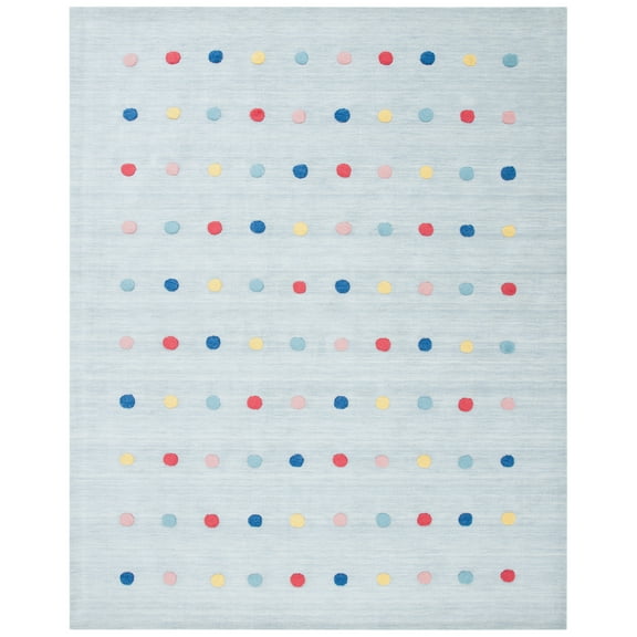 SAFAVIEH Kids Polka Dots Stripes Area Rug, Grey, 8' x 10'