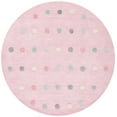 thumbnail image 1 of SAFAVIEH Kids Polka Dots Stripes Area Rug, Light Pink, 5' x 5' Round, 1 of 7