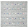 thumbnail image 1 of SAFAVIEH Kids Polka Dots Stripes Area Rug, Silver, 5' x 5' Square, 1 of 7