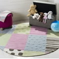 thumbnail image 1 of SAFAVIEH Kids Roxanne Geometric Shapes Area Rug, Blue/Pink, 6' x 6' Round, 1 of 6