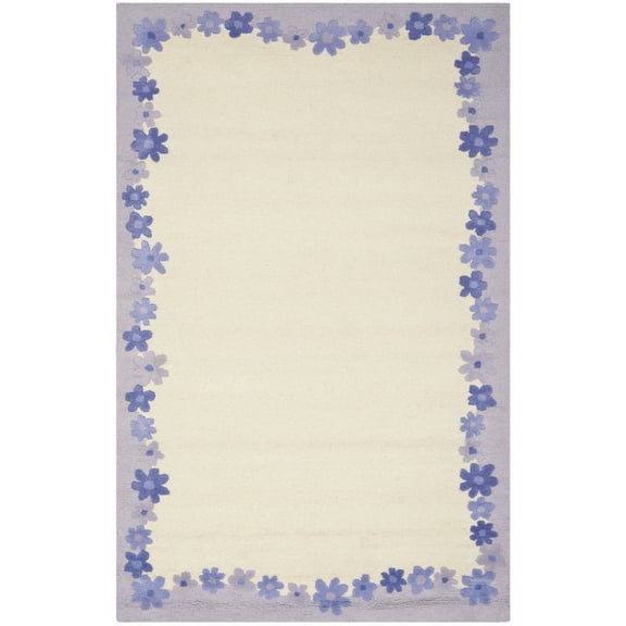 SAFAVIEH Kids [TODO] Area Rug, Ivory/Lavender, 5' x 8'