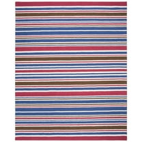 SAFAVIEH Kids Stripes Striped Cotton Area Rug, Ivory/Multi, 8' x 10'