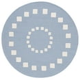 thumbnail image 1 of SAFAVIEH Kids Swirling Squares Area Rug, Blue/Ivory, 4' x 4' Round, 1 of 7