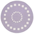 thumbnail image 1 of SAFAVIEH Kids Swirling Squares Area Rug, Purple/Ivory, 4' x 4' Round, 1 of 7