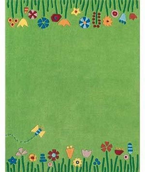 SAFAVIEH Kids Topher Play Grass Area Rug, Green/Multi, 4' x 6'