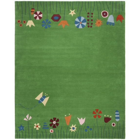 SAFAVIEH Kids Topher Play Grass Area Rug, Green/Multi, 8' x 10'