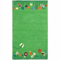 SAFAVIEH Kids Topher Play Grass Area Rug, Green/Multi, 8' x 8' Round