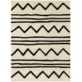 thumbnail image 1 of SAFAVIEH Kids Zigzag Striped Wool Area Rug, Ivory/Black, 5' x 7', 1 of 5