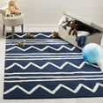 thumbnail image 1 of SAFAVIEH Kids Zigzag Striped Wool Area Rug, Navy/Ivory, 4' x 6', 1 of 6