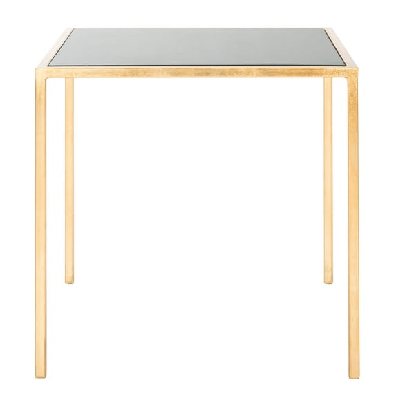 SAFAVIEH Kiley 18" Classic Top Accent Table, Gold Leaf/Black Glass