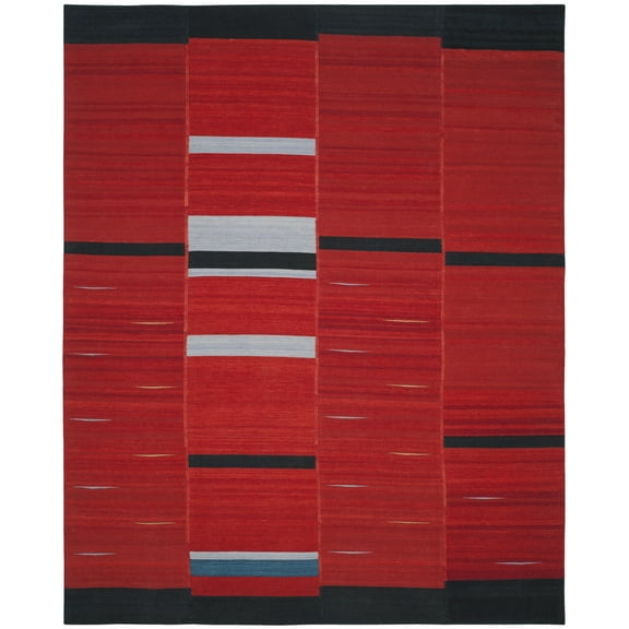 SAFAVIEH Kilim Abel Geometric Wool Area Rug, Red, 8' x 10'