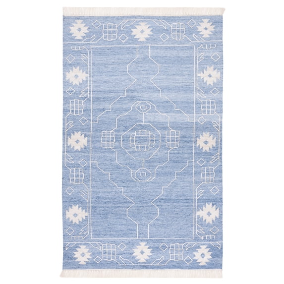 SAFAVIEH Kilim Adair Geometric Area Rug, Blue/Ivory, 8' x 10'