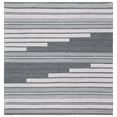 thumbnail image 1 of SAFAVIEH Kilim Adam Striped Polyester Area Rug, Ivory/Dark Grey, 6' x 6' Square, 1 of 9