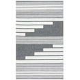 thumbnail image 1 of SAFAVIEH Kilim Adam Striped Polyester Area Rug, Ivory/Dark Grey, 6' x 9', 1 of 9