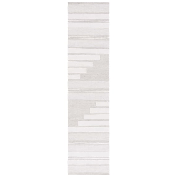 SAFAVIEH Kilim Adam Striped Polyester Runner Rug, Ivory/Beige, 2'3" x 9'