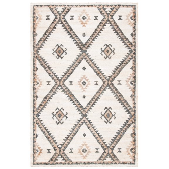 SAFAVIEH Kilim Aindreas Tribal Area Rug, Ivory/Black, 5' x 8'
