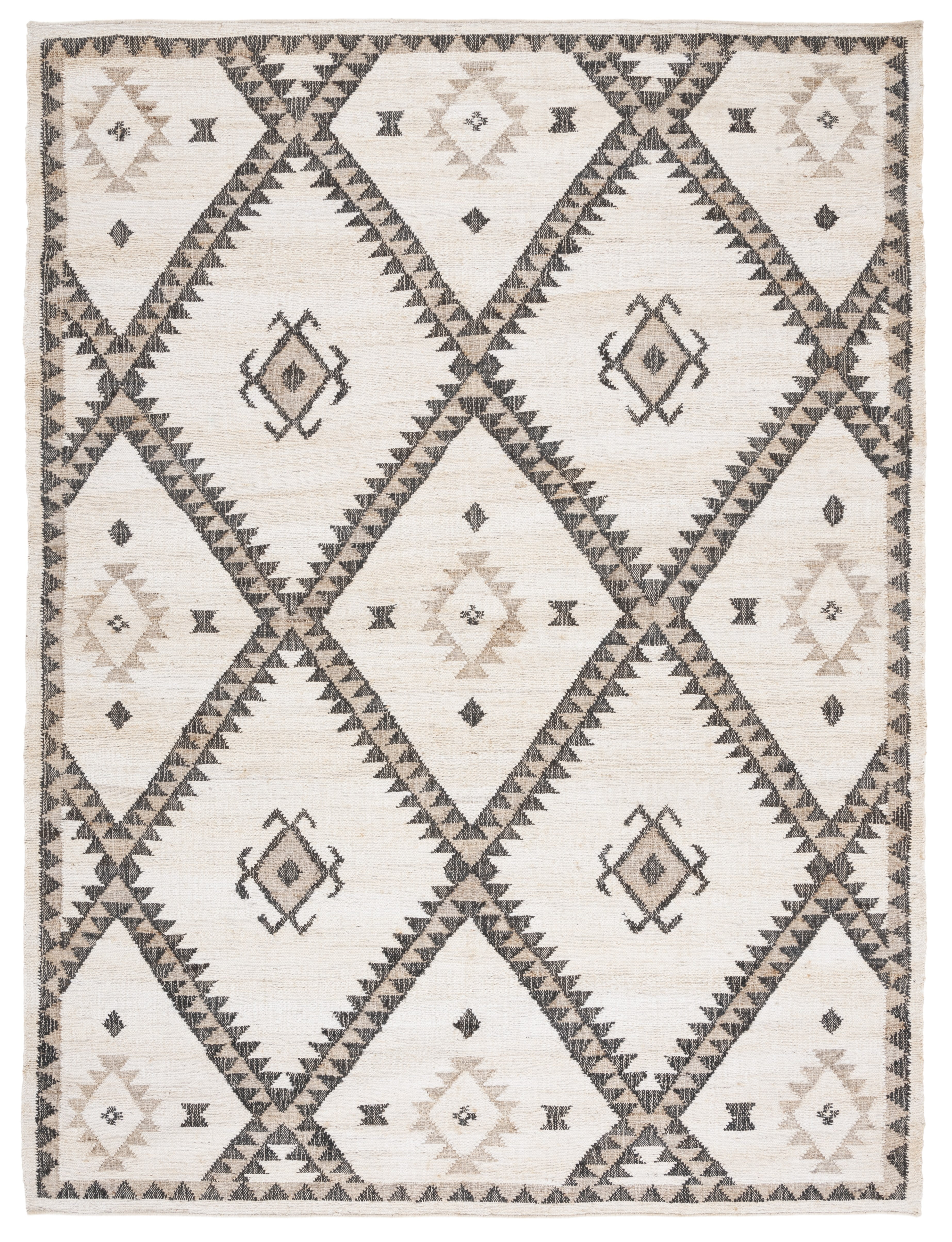Kilim KLM761 Hand Woven Area Rug - Ivory/Black - 8'x10' - Safavieh.
