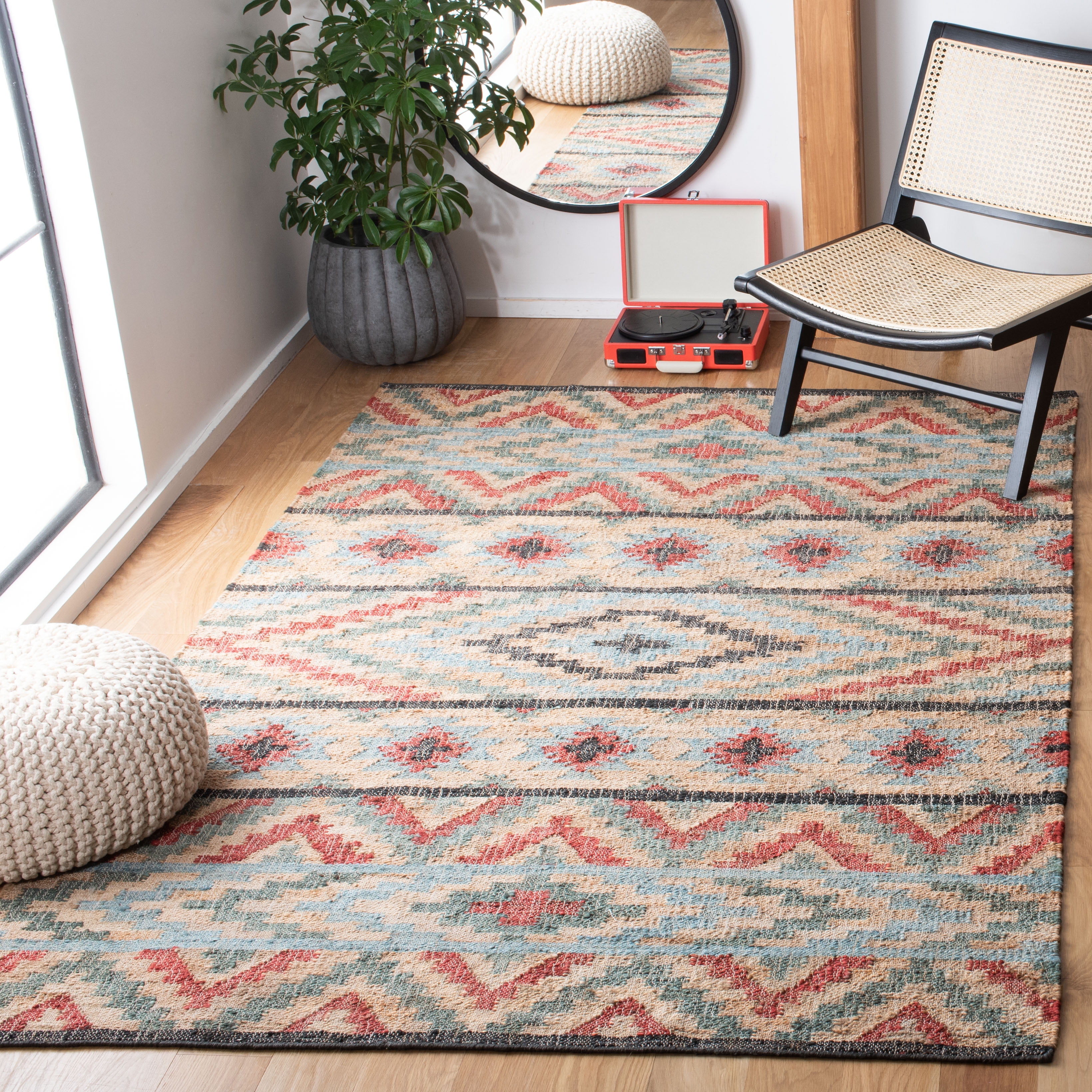 Safavieh Kilim Aldous Tribal Area Rug, Natural/Red, 5' x 8'