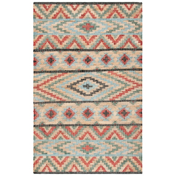SAFAVIEH Kilim Aldous Tribal Area Rug, Natural/Red, 8' x 10'
