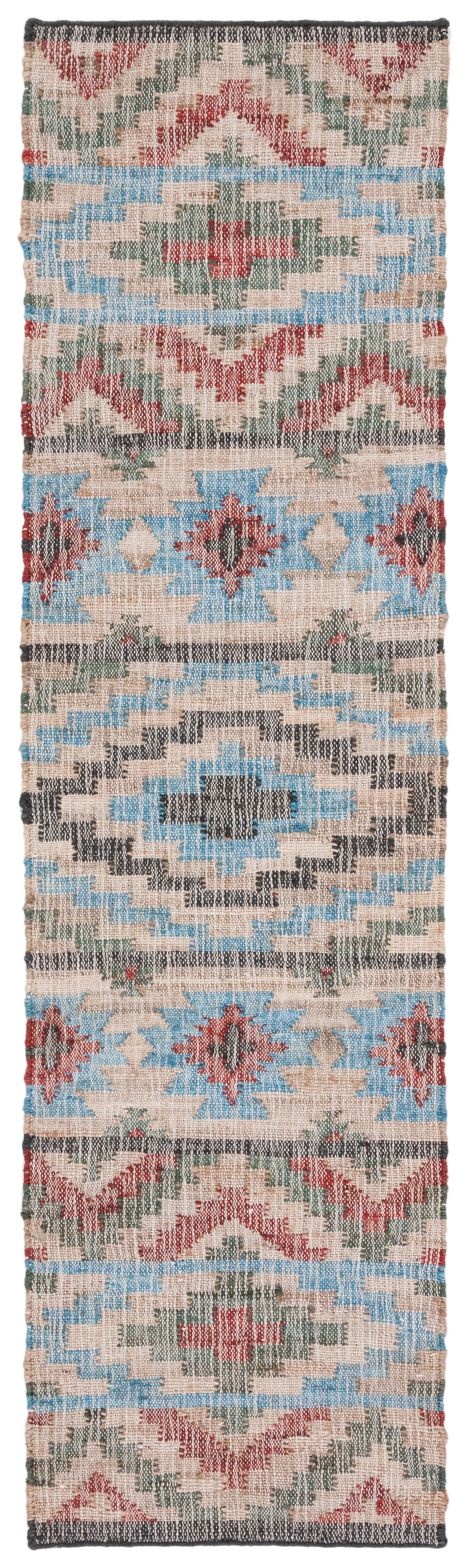 SAFAVIEH Kilim Aldous Tribal Runner Rug, Natural/Red, 2'3" x 9'