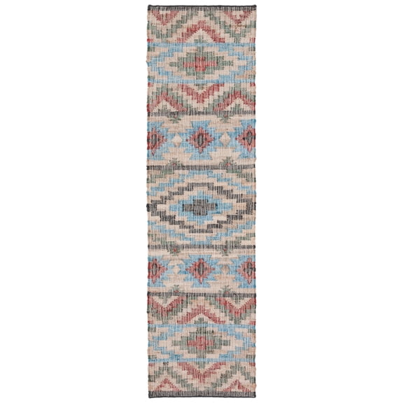 SAFAVIEH Kilim Aldous Tribal Runner Rug, Natural/Red, 2'3" x 9'