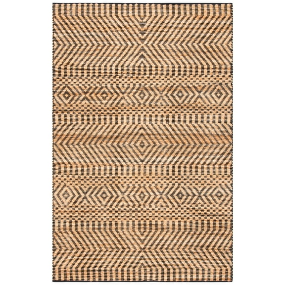 SAFAVIEH Kilim Angelle Diamond Area Rug, Natural/Black, 3' x 5'