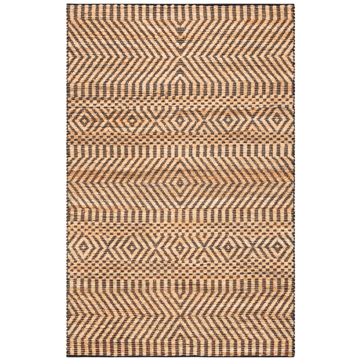 Nomadic Charm Hand Woven Black Cotton 5' x 8' Area Rug